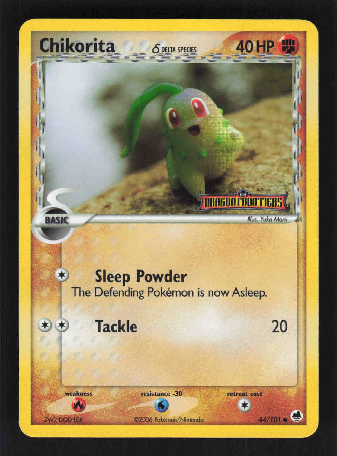 Chikorita (Delta Species) Common Dragon Frontiers 44/101 NM