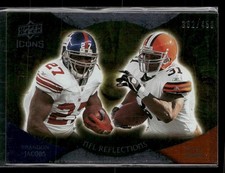 2009  Icons #RF-JL Brandon Jacobs / Jamal Lewis NFL Reflections Silver #/450