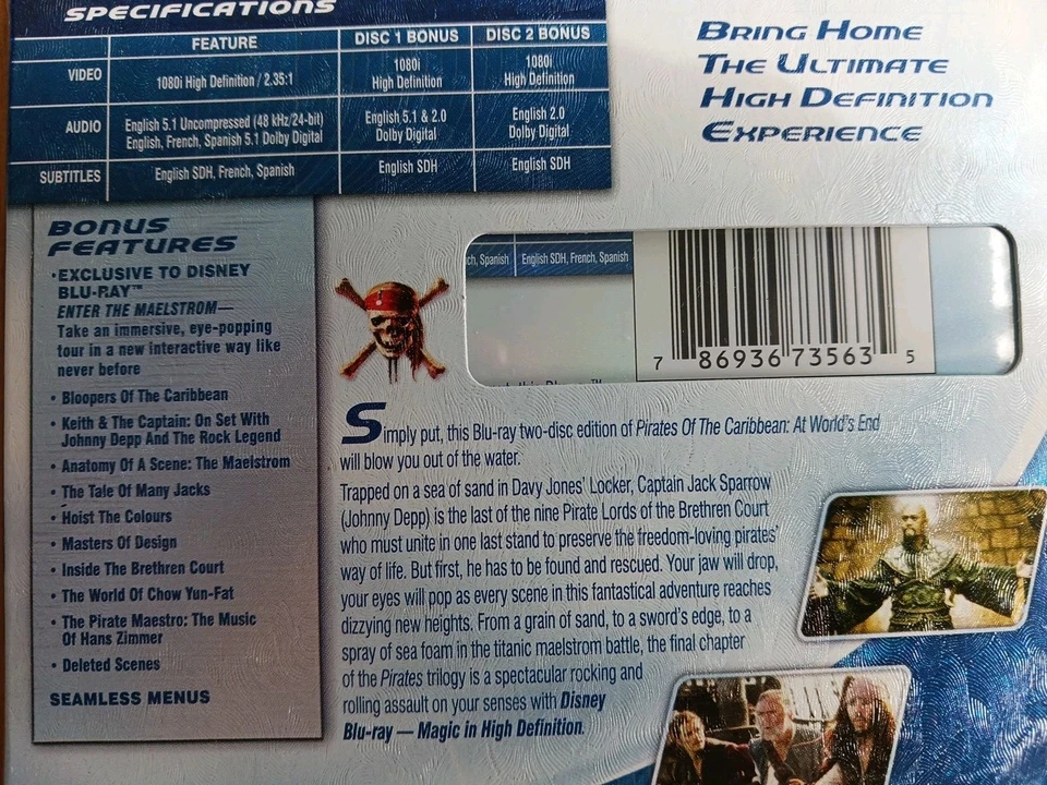 Pirates of the Caribbean: At World's End (Blu-ray, 2007) - Image 3 of 3