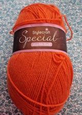1 X ball STYLECRAFT SPECIAL DK WOOL IN BURNT ORANGE