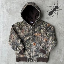 Vintage Y2K Carhartt YOUTH Realtree camo hooded work wear jacket