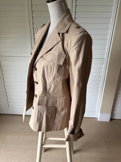 Perry Ellis Safari Utilitarian Style Jacket w/ four flap pockets on the front M - Image 2 of 4