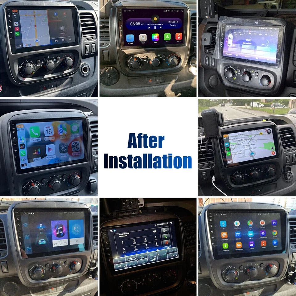 9”Per Opel Vivaro B Renault Trafic 2014-19 CarPlay autoradio Android 13 GPS 64G - Immagine 3 di 4