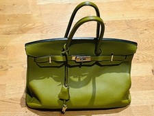 Hermes Birkin 35 Togo Leder Vert Anis Tasche Quadrat K 2007. Top Zustand.