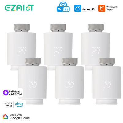 Tuya TRV 1-10PCS WiFi Smart Radiator Actuator Valve Thermostatic Radiator Valve 