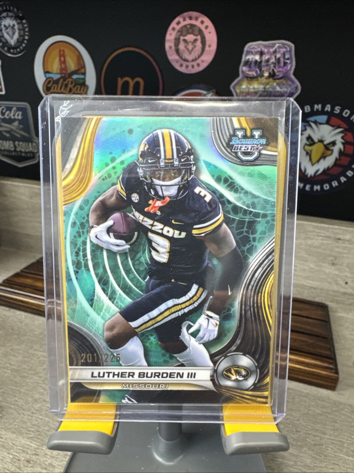 2024 Bowman's Best University - Luther Burden #21 Aqua Refractor /225 (RC)