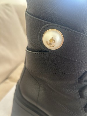 Jimmy Choo Noemi 80 leather biker combat boots size 37 SOLD OUT | eBay