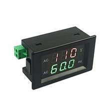 Digital AC Voltage Frequency Meter, AC 80-500V Voltmeter 45-65Hz Black