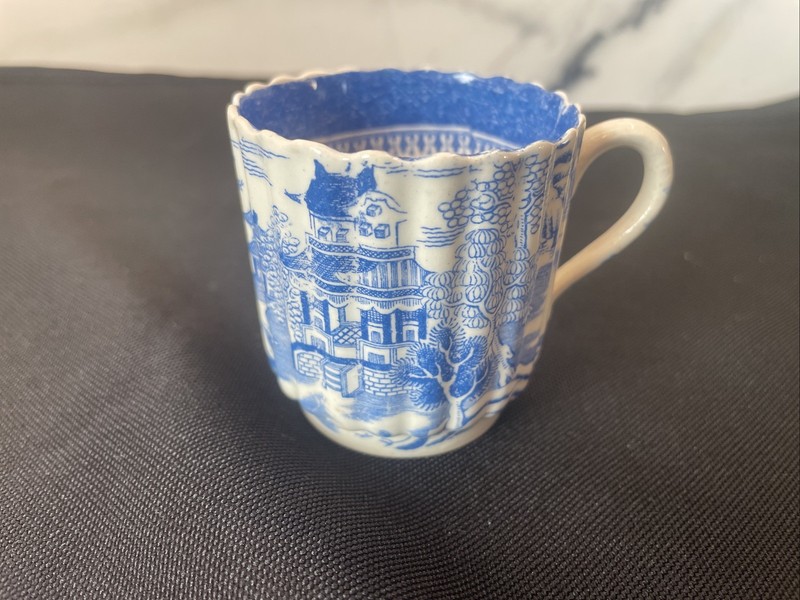 Antique Copeland Transfer Ware - Blue Willow Demitasse Cup - 1800’s