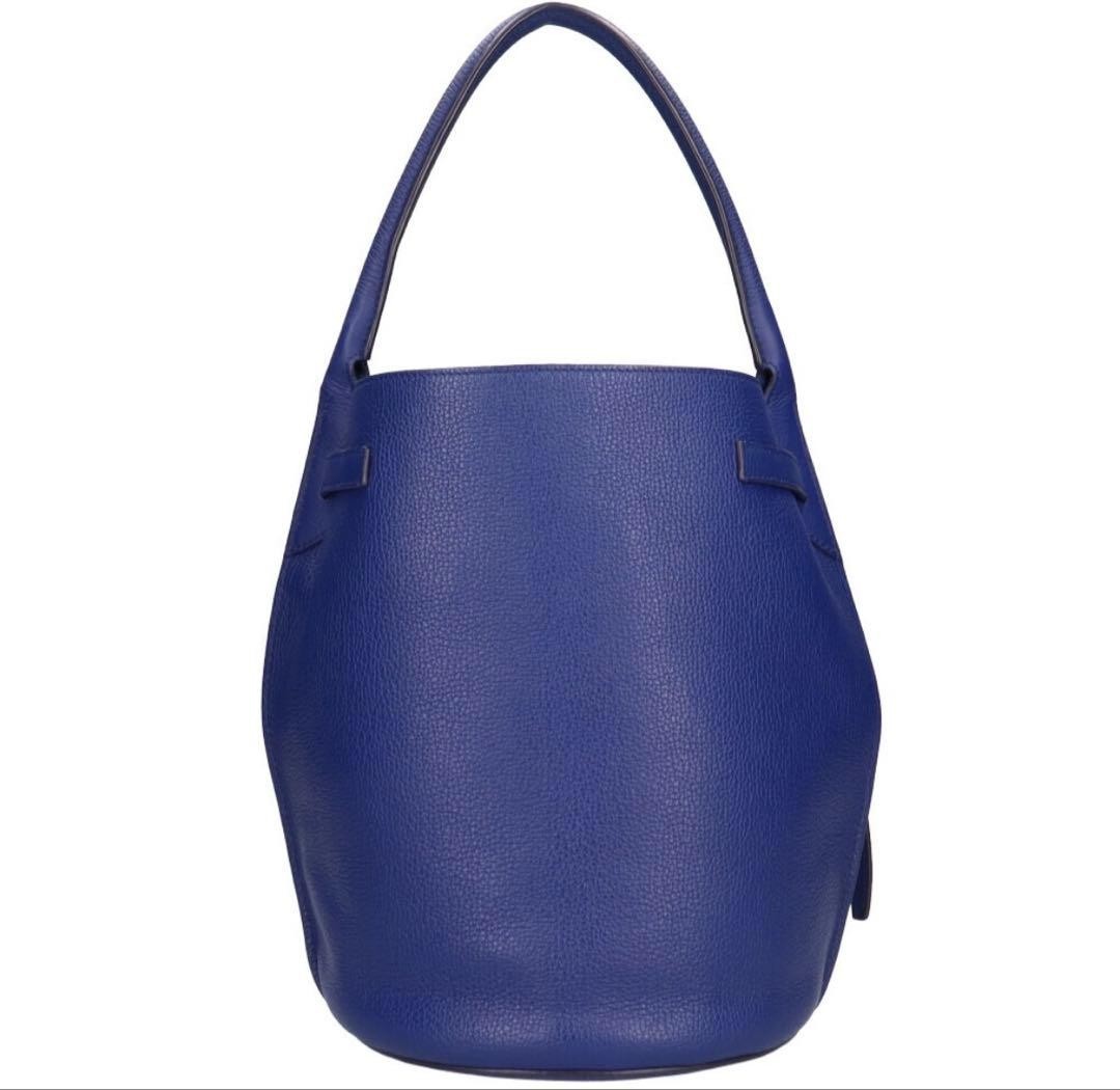 CELINE Big Bag Bucket Hand Bag Leather Blue Tote Purse Ladies