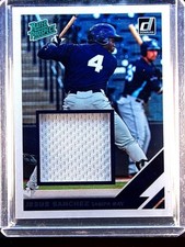 2019 Donruss Jesus Sanchez /99 JSY #RPM-JS Rays Rated Prospect Material Gold