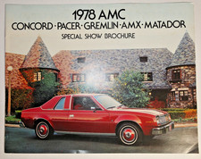 Original 1978 Amc Dealership Sales Brochure - Concord Pacer Gremlin Amx Matador Original 1978 Amc Dealership Sales Brochure - Concord Pacer Gremlin Amx Matador