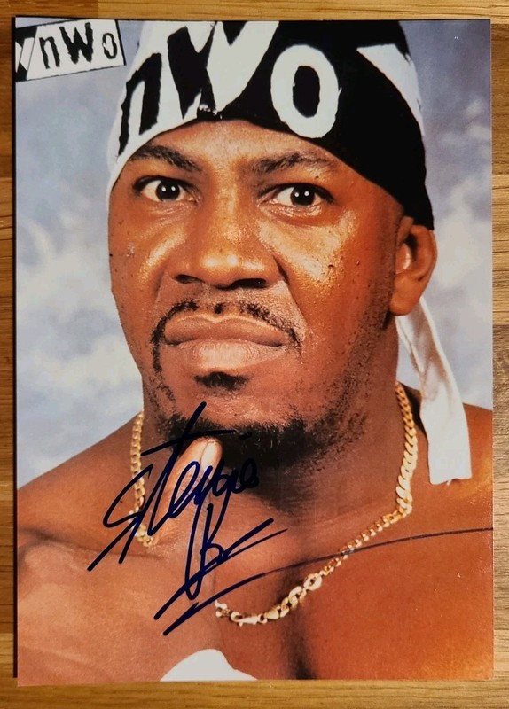 STEVIE RAY signed 5 X 7 photo WCW WWE WWF pro wrestling Harlem Heat