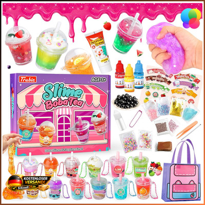 Bubble Tea Schleim Selber Machen Set 46 Slime Charms DIY Sensorikspielzeug