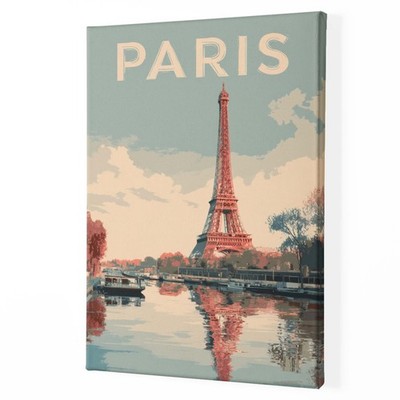 Pariser Eiffelturm Minimalistic - Leinwand oder Poster - klein bis XXL