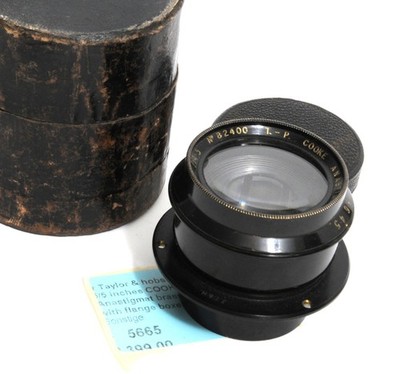 Taylor and Hobson 4.5/5 inches COOKE Anastigmat brass lens with flange boxed