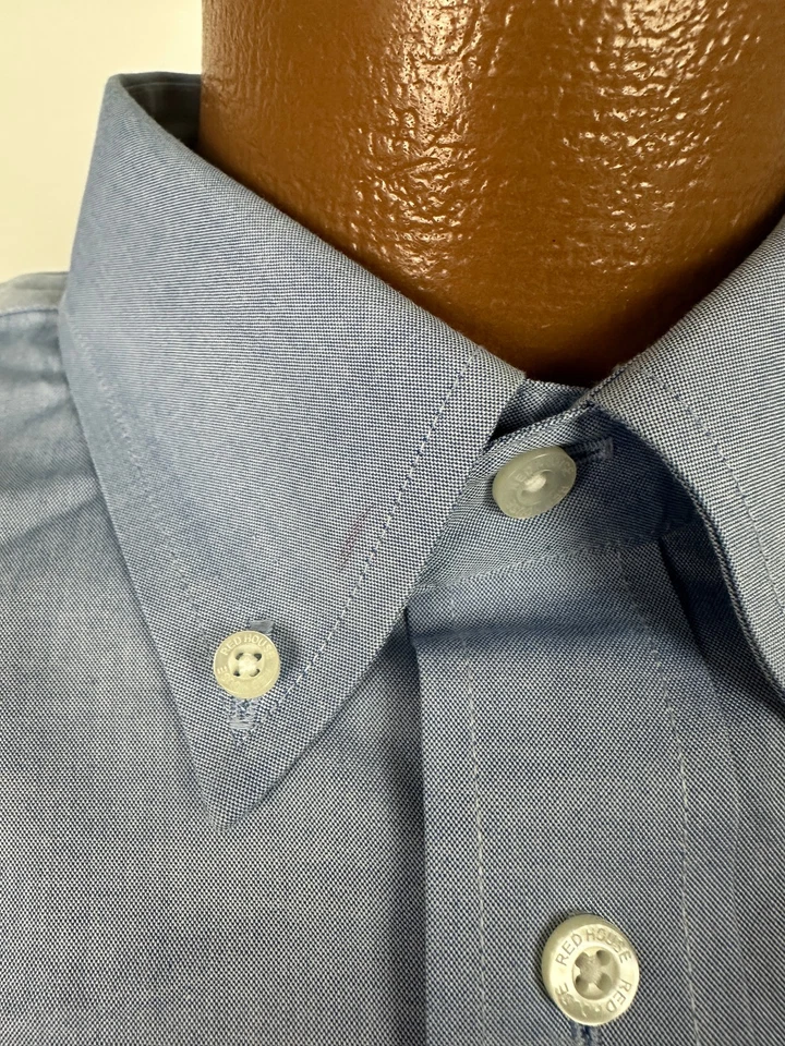 Camisa De Colección Dell Intel Hombres L Azul Cambray Abotonada Manga Larga Computer Tech Foto 4 de 4