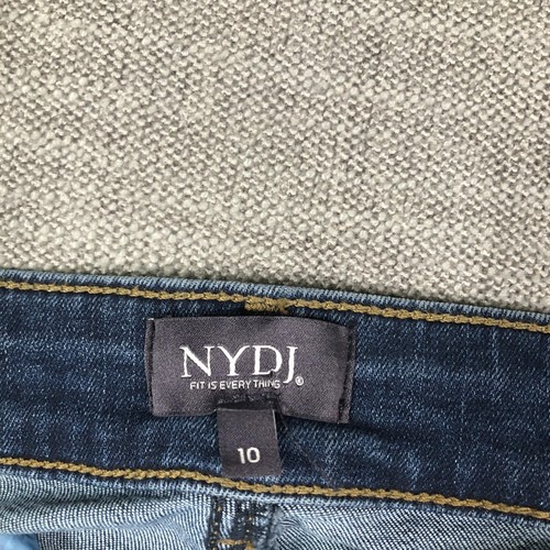 NYDJ Jeans Womens 10 Blue Marilyn Straight Leg Lift Tuck Stretch Denim Pants - Picture 7 of 13