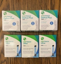 300 ONE TOUCH DELICA PLUS LANCETS & 300 ONE TOUCH ULTRA TEST STRIPS UNOPENED