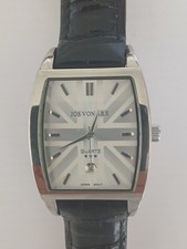 Mens Jos Von Arx Tank Style Watch Working Battery In Used Condition