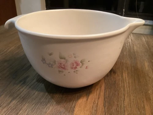 VTG Over Sized Pfaltzgraff Tea Rose Batter Bowl 1985 5” H 8” W & L