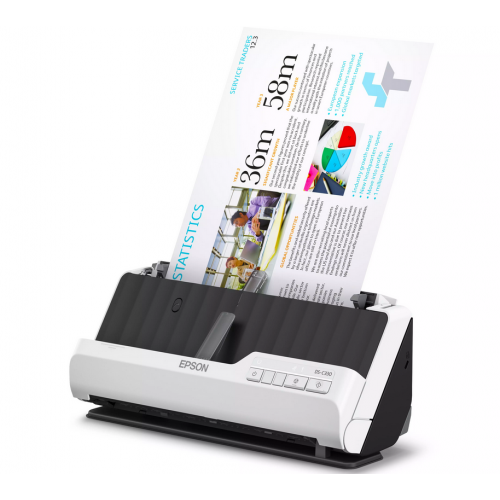 Epson WorkForce DS-C330, Scanner, Compact desktop Sheetfed Scanner, White/ Grey - Picture 2 of 9