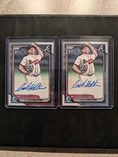 2024 Bowman Chrome Draft 1st Bowman Carter Holton Base Autograph Lot (2)