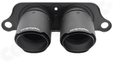 CARGRAPHIC Sport-Endrohre 100mm Edelstahl Carbon-Logo für 991 GT3 / RS Auspuff