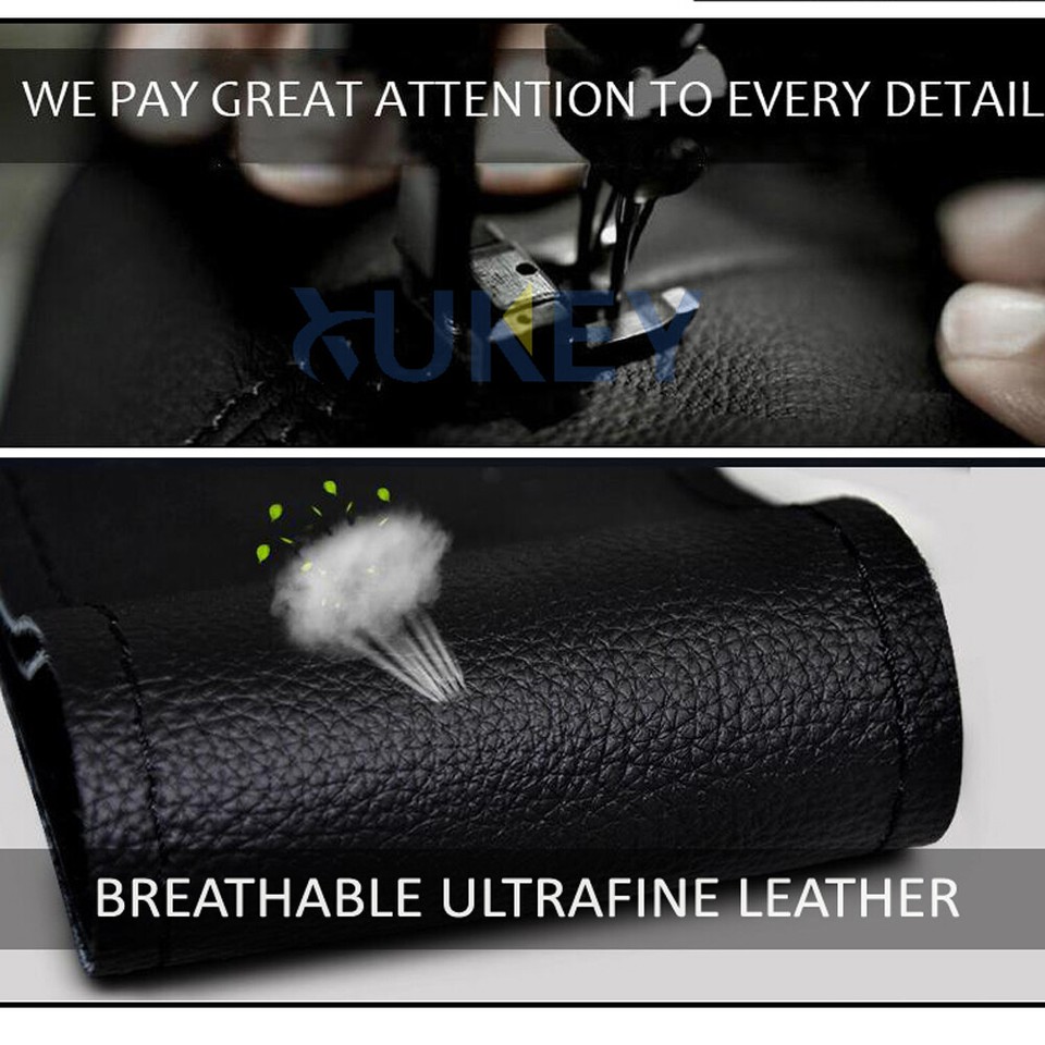 37- 38cm DIY Car Steering Wheel Cover Universal Genuine Leather Non-slip Punched | Australia - Foto 5