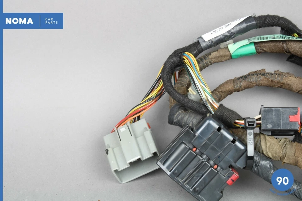 00-02 Jaguar S-Type X200 Front Right Door Wire Wiring Harness XR8T14630AG OEM - Image 3 of 4