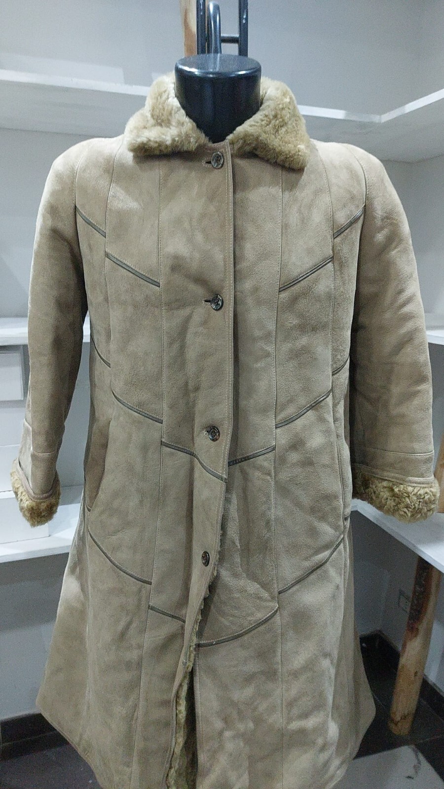 sheepskin used pre-owned shearling woman brown size 42 MGC195LZ