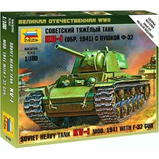 Zvezda 1 100 Soviet Kv1 Mod 1941 Heavy Tank W F32 Gun Snap Zve6190 For Sale Online Ebay