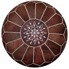 ALMADIH leather seat cushion leather cushion seat stool Oriental pouffe leather stool