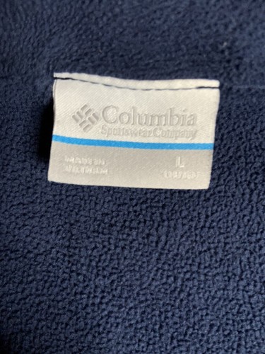 Columbia Jacket Kids Size Large Light Weight Windbreaker Rain Navy Fleece - Picture 5 of 7