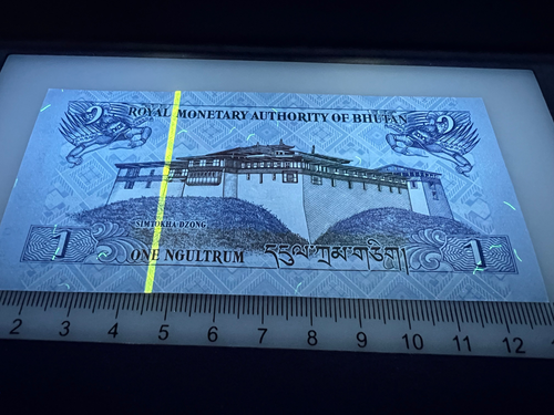 Vietnam 10000 Dong Banknote Polymer Money & Bhutan 1 Ngultrum Currency Bill - Picture 3 of 5