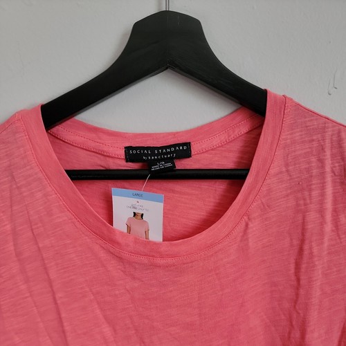 Social Standard By Sanctuary Women's One And Only Tee Shirt Size Large Coral - Picture 3 of 8