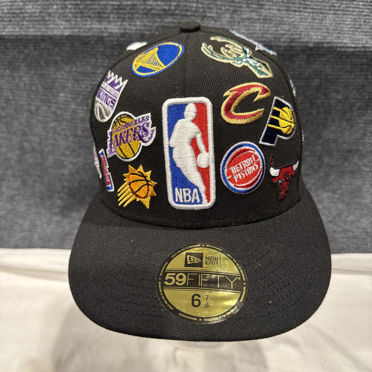 New Era 59/Fifty NBA All Over Team Logos Black Fitted Hat, Brand