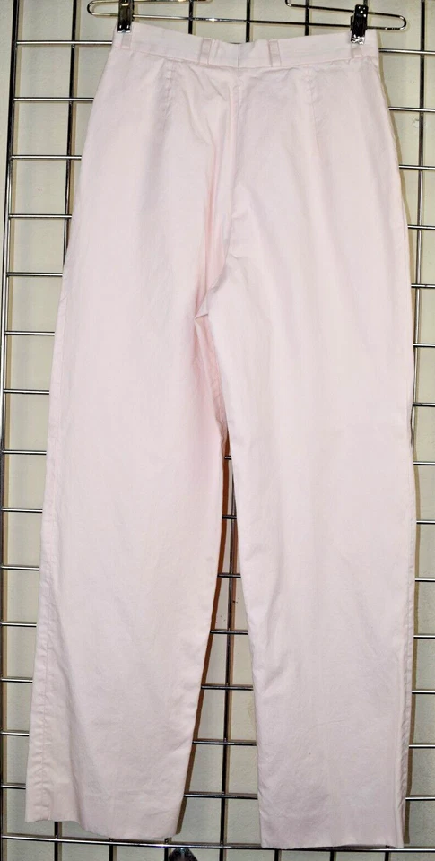Pantalones De Colección Bernard Zins para Saks 5th Ave Años 90 Rosa Pálido Forrado Pierna Recta Talla S/M Foto 3 de 4