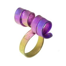 Giampouras 5094 ~ Anodized Colored Titanium Wrap Ring