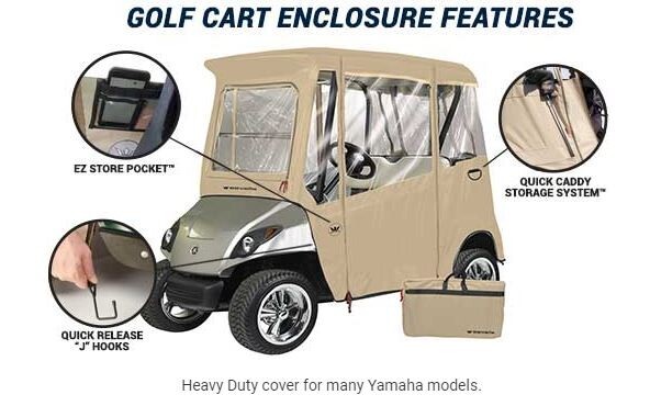 Cart Enclosure Cover For Yamaha Drive - Tan