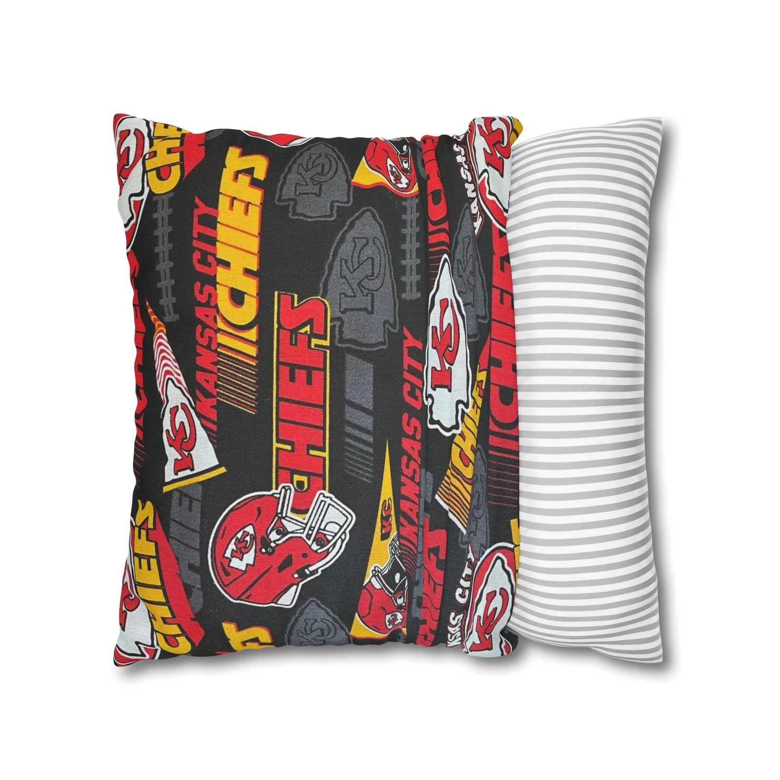 Kansas City Chiefs Spun Square Throw Pillow