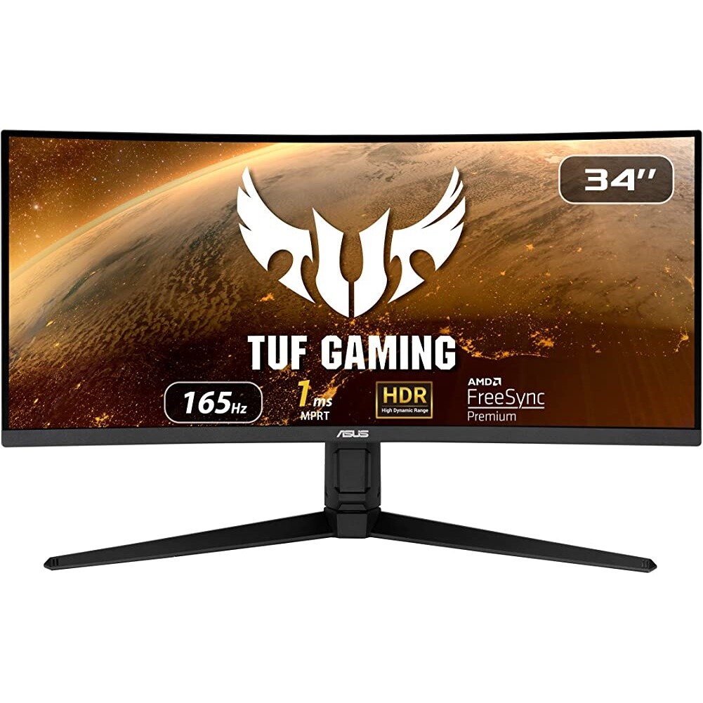 Asus Tuf Vg34vql1b 34 3440x1440 Wqhd 1ms 165hz Curved Desktop Monitor Ebay