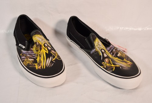Vans Iron Maiden Killers Slip on Black Yellow 9 US Nib Mens F07 - Black