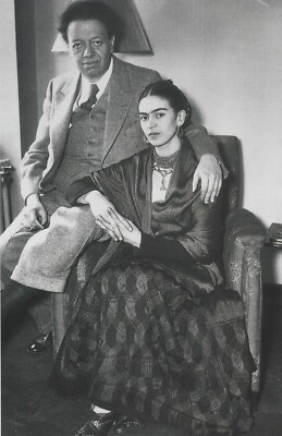 Frida Kahlo -Diego and Frida 1939 Publicity Photo   -  CANVAS or PRINT WALL ART