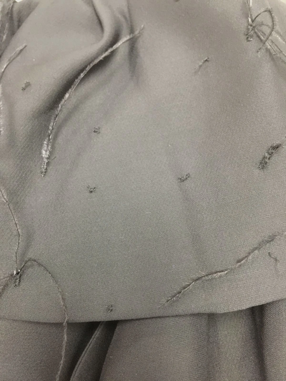 $7500 Valentino Women's Black Silk Wool Feather Trim Mini Dress Size 36