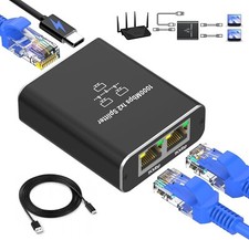 LAN Splitter,1 auf 2 1000Mbps Ethernet Splitt...