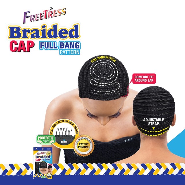 Freetress Shake N Go Braided Cap Full Bang Pattern Crochet Or