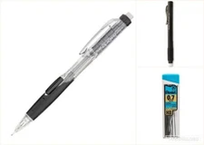 Pentel Twist-Erase Click Pencil Kit 0.7mm Lead Clic Eraser Black School Office