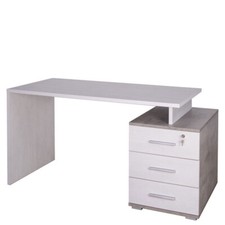 Scrivania ufficio camerette bianca Scrivanie in legno per pc con 3 cassetti