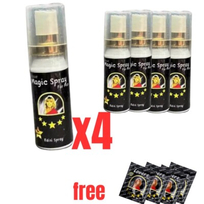 4X Super Magic Spray - Longer + Prevent Premature Ejaculation -FREE Magic Tissue